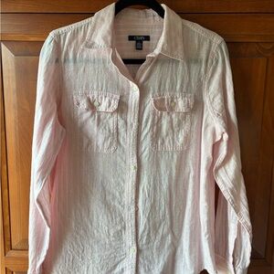 Chaps Light Pink Striped Shirt